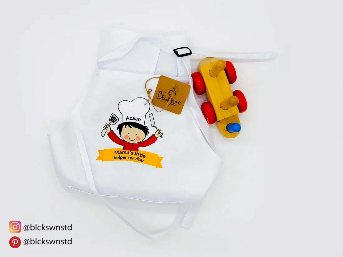 Custom embroidered kids apron